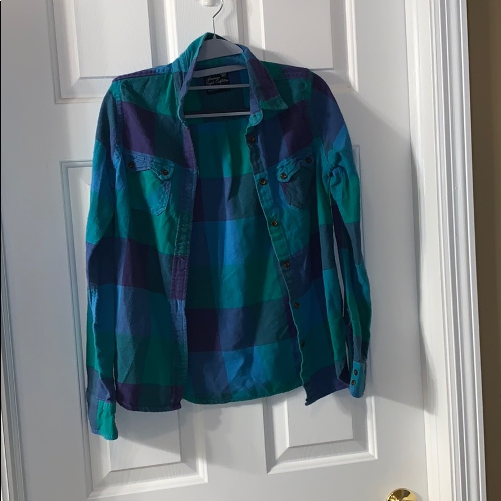 Plaid button down